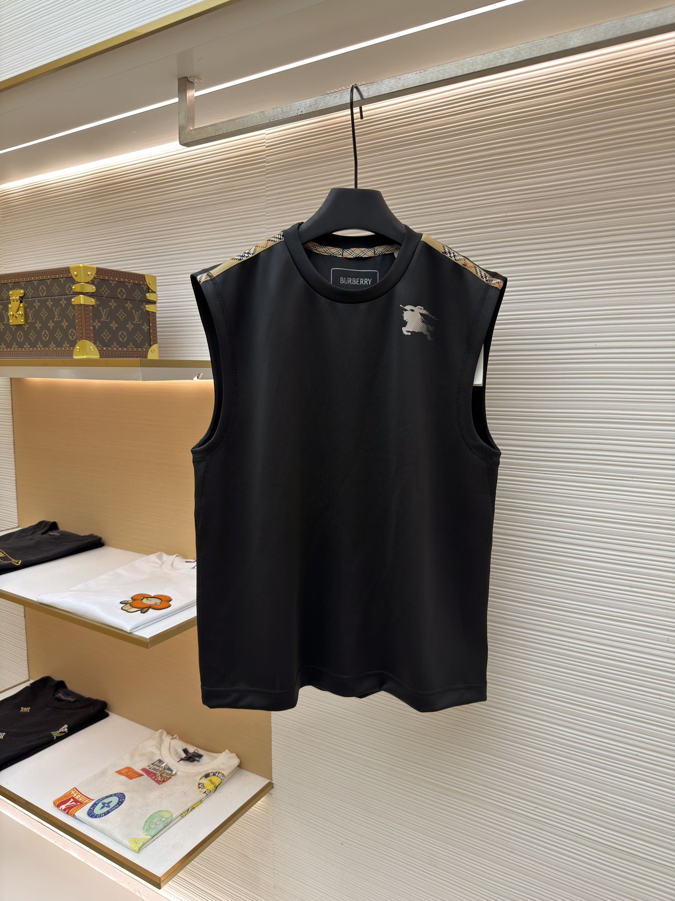 버버리 Burberry 기사 로고 체크 패턴 베스트 (조끼)