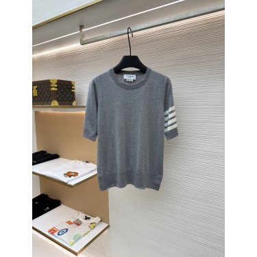 톰브라운 THOM BROWNE 클래식 4선 반팔 니트