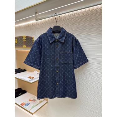 루이뷔통 LOUIS VUITTON 자카드 그라데이션 데님 셔츠