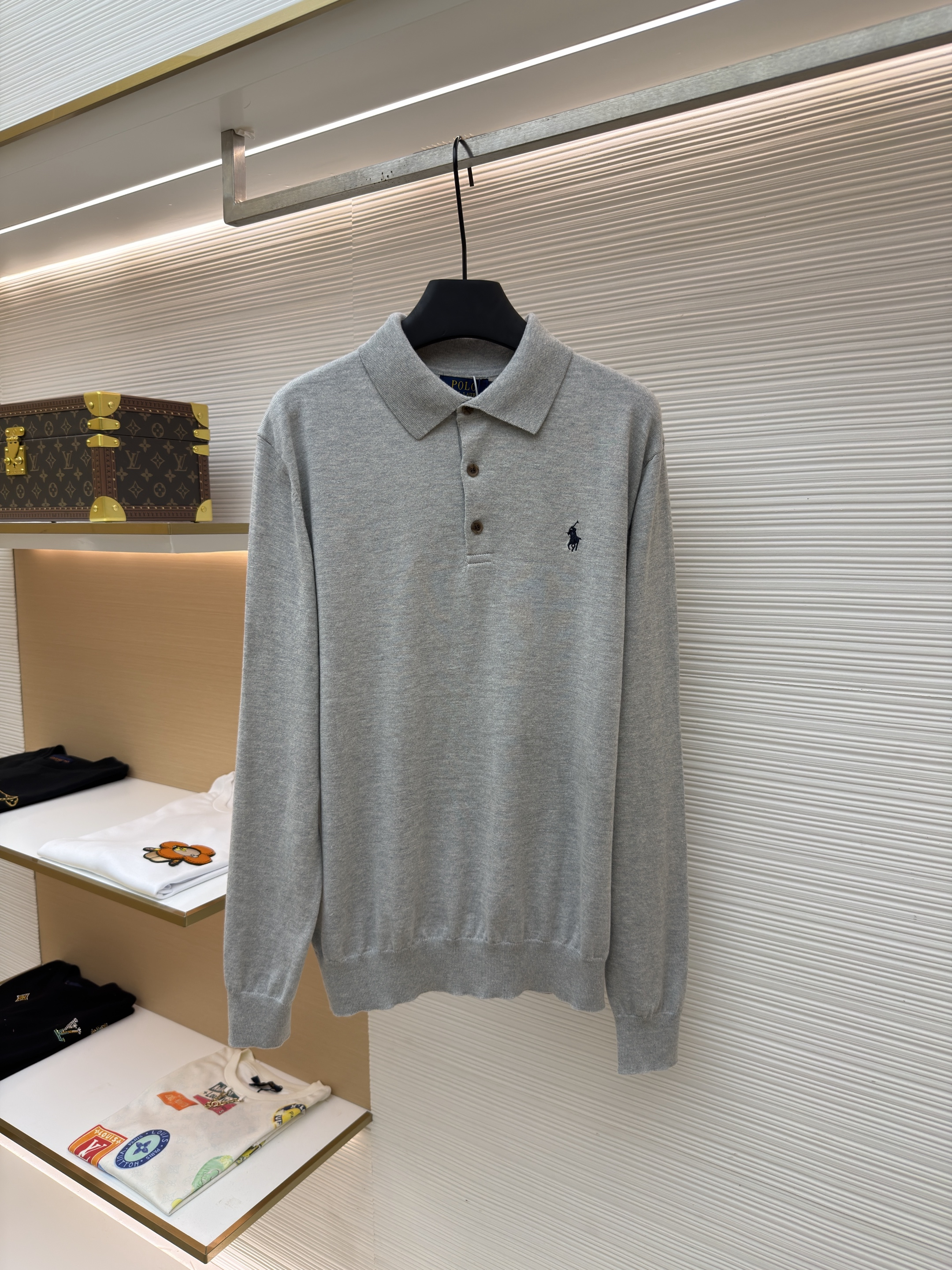 랄프로렌 Ralph Lauren 면 자수 폴로넥 니트 스웨터