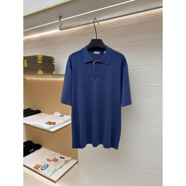 버버리 Burberry 울 체크 장식 반팔 폴로 셔츠